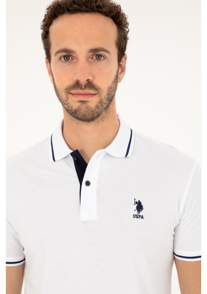 U.S. Polo Assn. Erkek Beyaz Tişört Basic 50284631-VR013