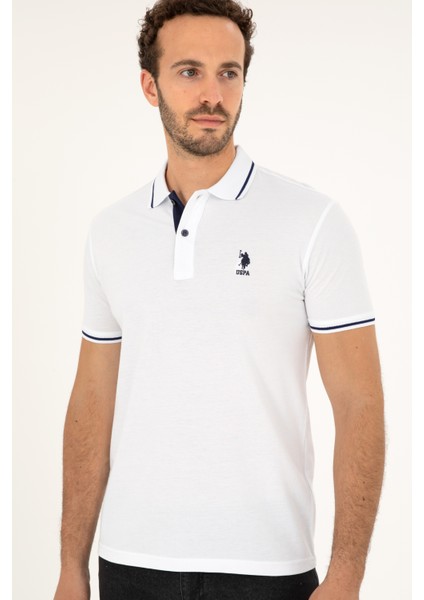 U.S. Polo Assn. Erkek Beyaz Tişört Basic 50284631-VR013