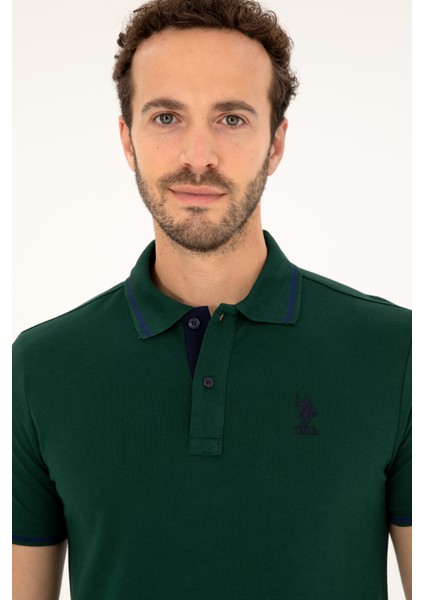 U.S. Polo Assn. Erkek Koyu Yeşil Tişört Basic 50284631-VR079