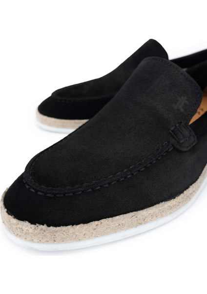 Erkek Deri Siyah Süet Loafer Ayakkabı 978 200 Erk Ayk Y24 Sıyah Suet modelleri