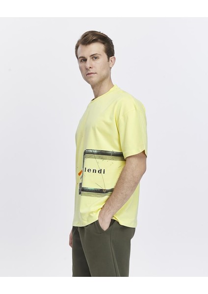 Yanda Fermuar Baskılı Oversize Tişört modelleri