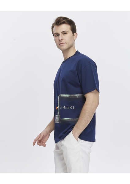 Yanda Fermuar Baskılı Oversize Tişört modelleri