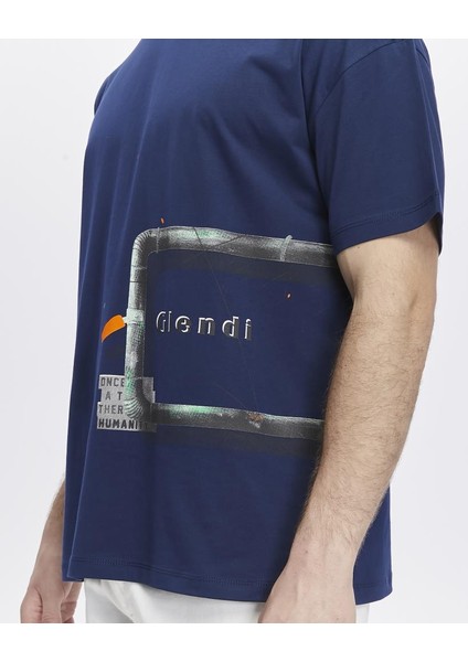 Yanda Fermuar Baskılı Oversize Tişört indirimleri