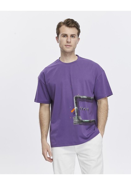 Yanda Fermuar Baskılı Oversize Tişört fiyatları