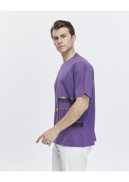 Yanda Fermuar Baskılı Oversize Tişört modelleri