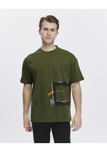 Yanda Fermuar Baskılı Oversize Tişört modelleri