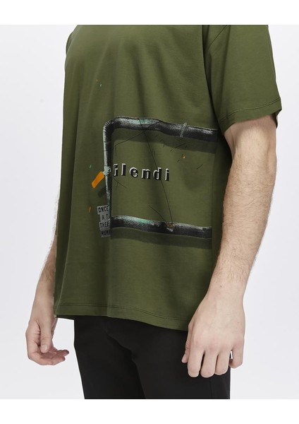 Yanda Fermuar Baskılı Oversize Tişört indirimleri