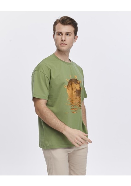 Baskılı Oversize Tişört