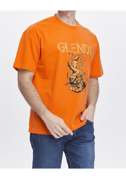 Astronot Baskılı Oversize Tişört