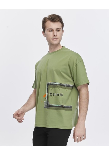 Yanda Fermuar Baskılı Oversize Tişört modelleri