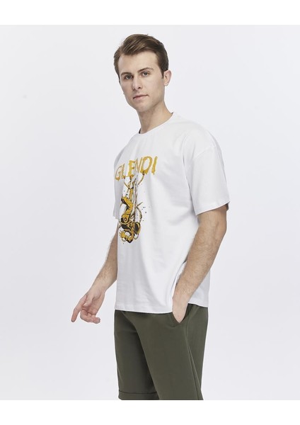 Astronot Baskılı Oversize Tişört modelleri