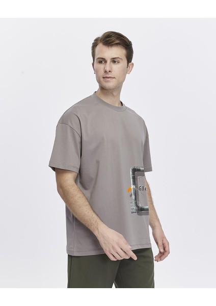 Yanda Fermuar Baskılı Oversize Tişört fiyatları