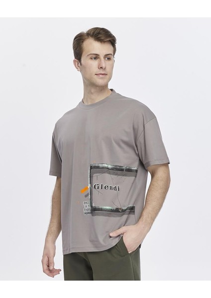 Yanda Fermuar Baskılı Oversize Tişört modelleri