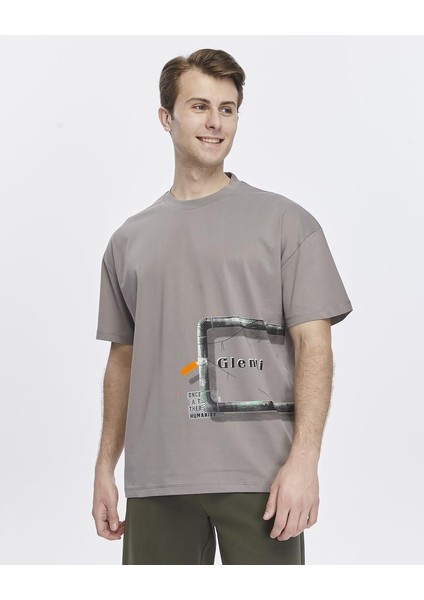 Yanda Fermuar Baskılı Oversize Tişört indirimleri