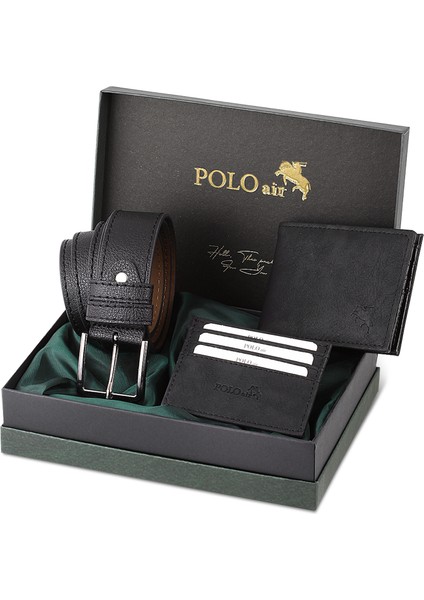 Set Kemer Cüzdan Kartlık Hediyelik Kutusunda Kombin