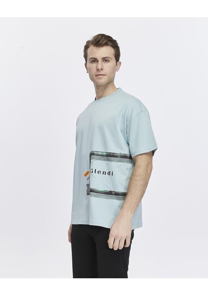 Yanda Fermuar Baskılı Oversize Tişört fiyatları