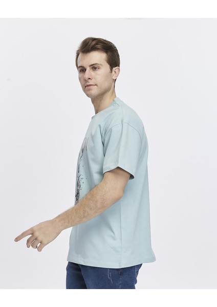 Astronot Baskılı Oversize Tişört modelleri