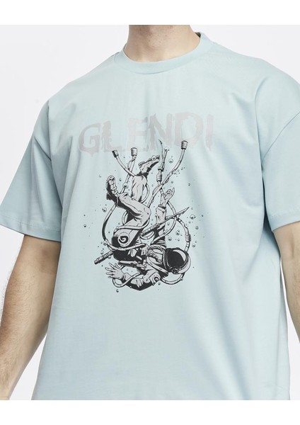 Astronot Baskılı Oversize Tişört indirimleri