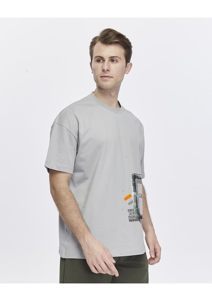 Yanda Fermuar Baskılı Oversize Tişört fiyatları