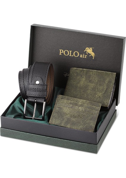 Set Kemer Cüzdan Kartlık Hediyelik Kutusunda Kombin