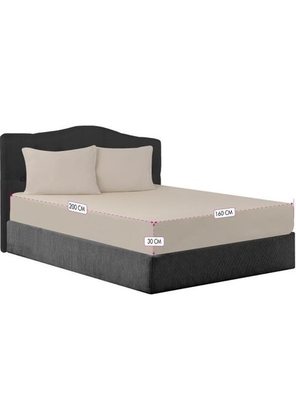 Çift Kişilik Lastikli Penye Çarşaf+2 Adet Yastık Kılıfı %100 Pamuk