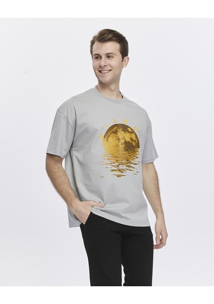 Baskılı Oversize Tişört