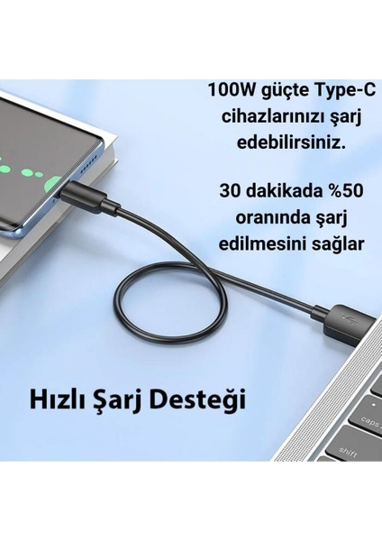 Super Şarj 0.25CM 100W Type-C Şarj Kablosu Kısa Powerbank Kablosu Şarj Kablosu