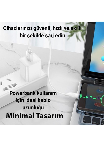 Super Şarj 0.25CM 100W Type-C Şarj Kablosu Kısa Powerbank Kablosu Şarj Kablosu