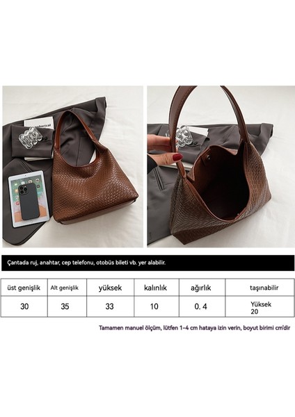 Dokuma Tote Çanta, Koltuk Altı Çantası, Omuz Çantası (Yurt Dışından)