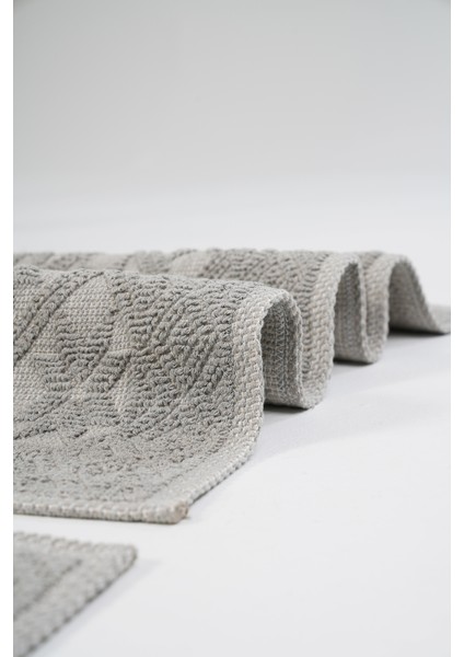 Yıldız 2'li Banyo Pamuk Paspas Seti, Kaymaz Taban, Şık ve Dayanıklı 53X85 / 53X42,5 Ölçülerinde