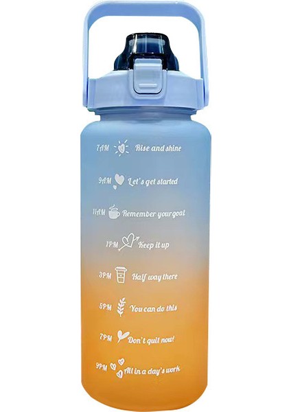 Açık Plastik Boru Bardak Spor Fitness Su Isıtıcısı 2000ML (Yurt Dışından)