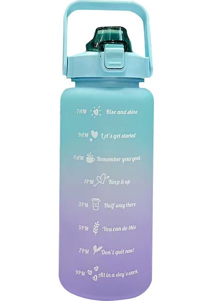 Açık Plastik Boru Bardak Spor Fitness Su Isıtıcısı 2000ML (Yurt Dışından)