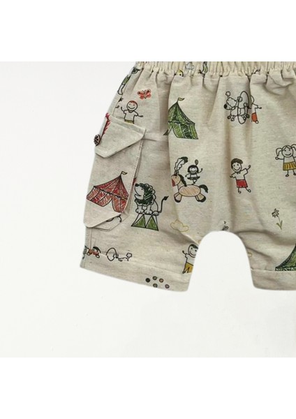 Baby Fou Çadır Baskı Sıfır Yaka Tşhirt Takım