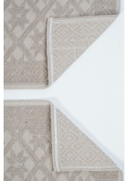 Yıldız 2'li Banyo Pamuk Paspas Seti, Kaymaz Taban, Şık ve Dayanıklı 53X85 / 53X42,5 Ölçülerinde