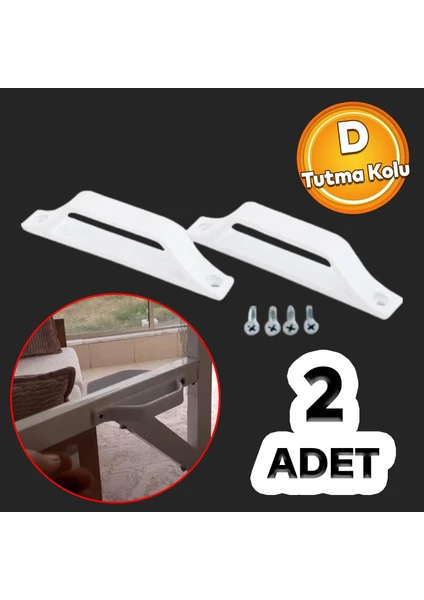 Pimapen Pvc Pencere Kapı Sineklik Kolu Plastik D Tutucu Tutamağı 2 Adet