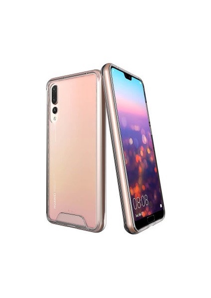 Huawei P20 Pro Ultra Koruma Sağlayan Sert ve Şeffaf Gard Premium Silikon Kılıf