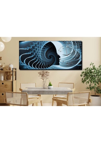 Yatay Yandan Saatli Sanat ve Doğa Temalı Cam Tablo YSYS085 modelleri