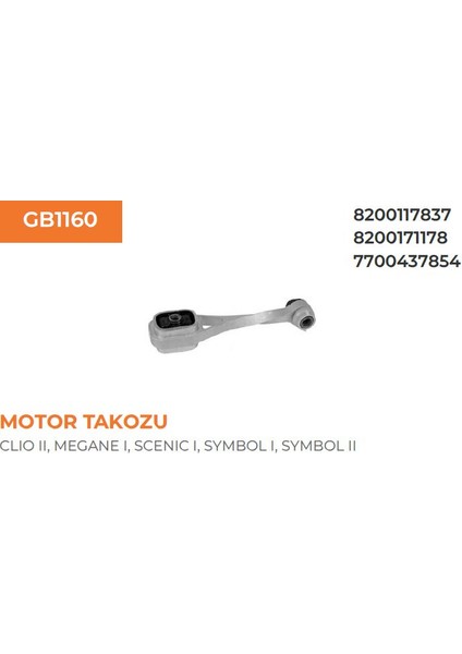 Clio 2 Megane 1 Symbol 1.4 1.6 16V Motor Takozu Arka Burgulu 7700432032 7700437854 Gold