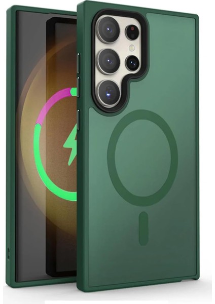Galaxy S24 ile Uyumlu Kılıf Kenarı Renkli Mat Transparan Magsafe Uyumlu New Impact Matte Kılıf
