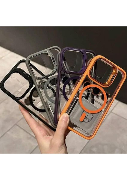 iPhone 11 ile Uyumlu Kamera Lens Hediyeli Stand Olabilen Magsafe ile Uyumlu Adventure Magnetic