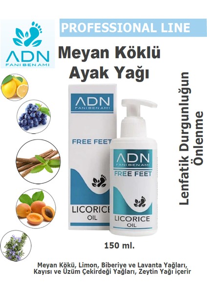 Licorice oil, Yağ Kompleksi - Ayak Masajı İçin, Meyan Kökü ile 150 ml