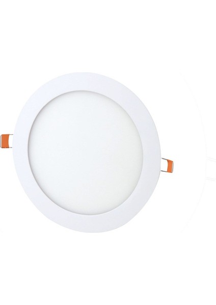 AC Aydınlatma 12W Sıva Altı Yuvarlak Slim LED Panel 3200K Sarı Işık 2 Adet