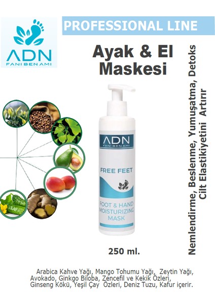 Nemlendirici   Ayak  Maskesi, El Maskesi Yaşlanma Karşıtı, 250 Ml.