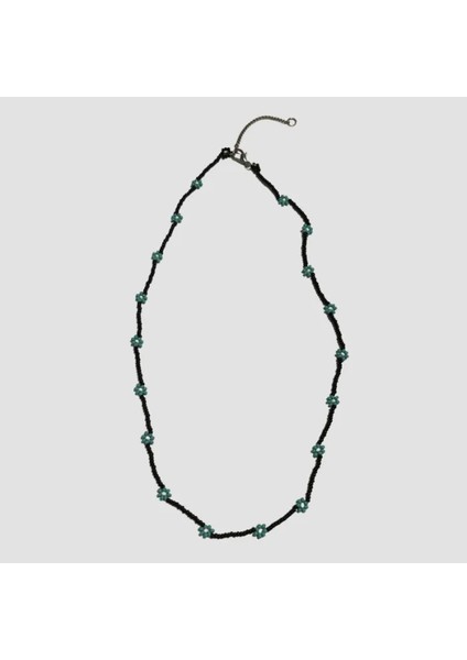 El Yapımı Papatyalı Kum Boncuk Kolye - Turkuaz fiyatları