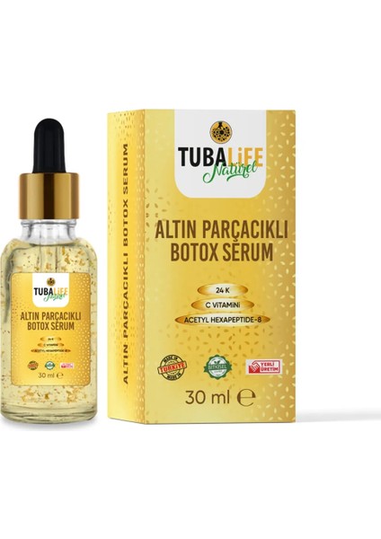 24K Altın Parçacıklı Botoks Etkili Cilt Bakım Serumu 30 ml