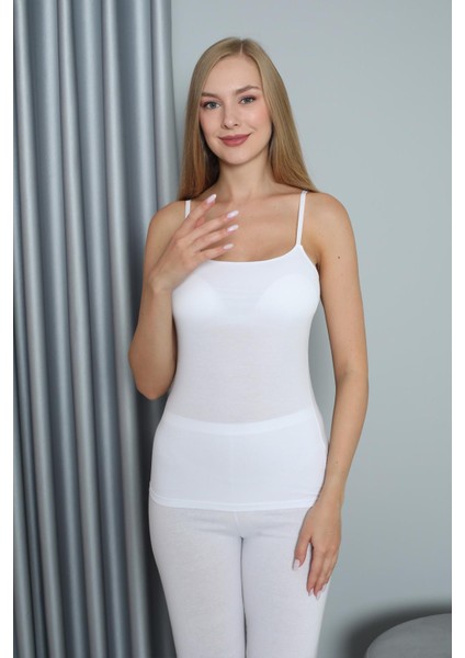 Kadın Modal İnce Askı Kaplı Beyaz Atlet C3T1N0O108 fiyatları