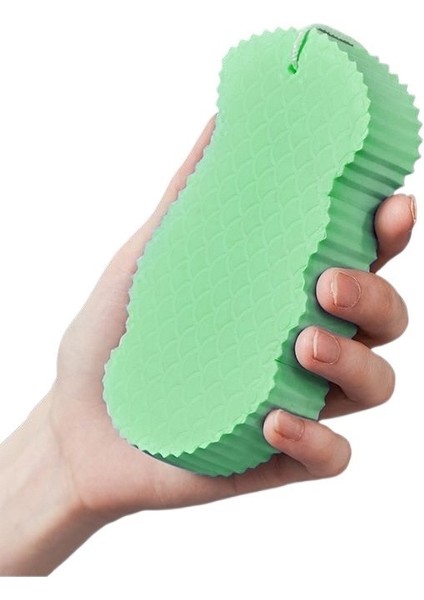 Cilde Zarar Vermeyen ve Bebeğinizin Ağrısız Banyo Yapmasını Sağlayan Balık Pulu Desenli Üç Boyutlu Banyo Süngeri Sünger (Yurt Dışından)