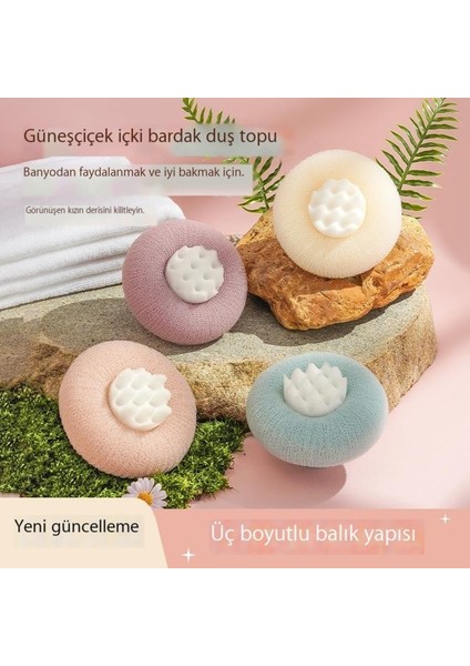 Ayçiçeği Vantuz Banyo Topu Banyo Eserdir Masaj Banyosu Ovmak Çamur Sırt Ovmak (Yurt Dışından)