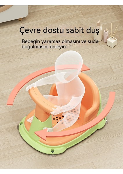 Bebek Banyo Sandalyesi Bebek Banyo Artefakt Oturabilir ve Yaslanmış Yenidoğan Çocuk Banyo Küvet Koltuğu Kaymaz Banyo (Yurt Dışından)