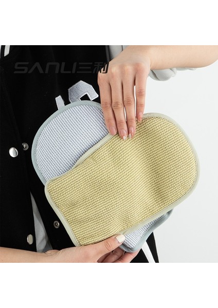 Çift Delikli Sırt Ovma Banyo Havlusu, Banyo Havlusu, Çamur Ovma Banyosu Eseri, Kalınlaştırılmış Sünger Banyo Eldiveni (Yurt Dışından) fırsatları